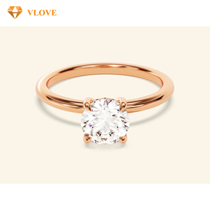 <span class=keywords><strong>Bague</strong></span> en diamant de laboratoire taille 7, <span class=keywords><strong>bague</strong></span> de fiançailles en <span class=keywords><strong>or</strong></span> jaune 1 carat, <span class=keywords><strong>or</strong></span> véritable 14 carats, coupe ronde, alliance de mariage certifiée GIA pour femme - Product Image 3