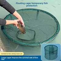 Grand panier de pêche pliable pour poissons vivants, panier à appâts en filet pliable