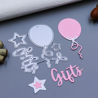 Palloncini e stelle per taglio in metallo matrici per la realizzazione di carte, fai da te fatti a mano Scrapbooking artigianato Stencil, fustelle per realizzare Album fotografici