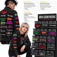 Parches bordados termoadhesivos y para coser, con diseños de banda de música, logotipos de rock, metal, punk, texto, góticos, divertidos, de paz y coexistencia