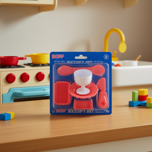 Kids <b>Kitchen</b> Tableware <b>Play</b> Set Mini Dish and Dessert Role <b>Play</b> Toy BOPP Packed - Product Image 3