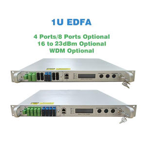 Mini 1U 16dB 19dBm 23dB CATV Glasfaser verstärker 1550nm 4 Port WDM EDFA für FTTH - Product Image 5