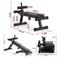 Chaise de fitness pliable pour entraîneur d'exercices assis avec banc de barre d'assistance pour banc de musculation abdominale