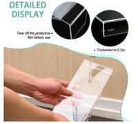 8 Présentoirs Rectangulaires Modernes de Luxe Écologiques en Acrylique de 12 po, Étagères Transparentes de 0,2 po d'Épaisseur, Surface Polie pour Chaussures à Talons Hauts