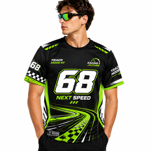 2026 New Arrival <b>Track</b> Mode Racing Fan Tee Men Women Loose Casual Breathable Full Sublimation Custom Number Sports Short Sleeve - Product Image 3