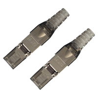 Conector Modular RJ45 CAT7 8P8C de Alta Calidad, Sin Herramientas, Blindado FTP/STP, de Aleación de Zinc