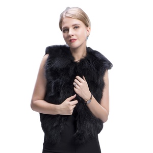 MWFur mujeres venta al por mayor al por menor <span class=keywords><strong>Chaleco</strong></span> de piel femenina moda mujer Color <span class=keywords><strong>negro</strong></span> piel <span class=keywords><strong>chaleco</strong></span> <span class=keywords><strong>pelo</strong></span> de zorro <span class=keywords><strong>Chaleco</strong></span> de piel de zorro - Product Image 1