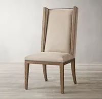 Chaise à dossier haut de style moderne des années 1950 de la dynastie Sassanide, chaise de salle à manger en cuir Ames