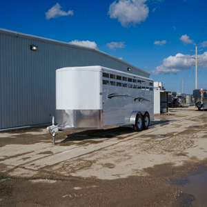 Remorque à bétail neuve et économique, remorque pour chevaux 2026 S&S Dura Line Silver Trim 6x16 à double essieu, galvanisée à chaud, modèle RHS - Product Image 1