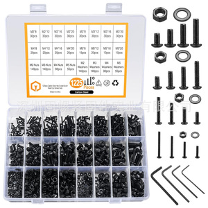 <b>Screws</b> Kit 1760pcs M2 M3 M4 M5 Bolts Nuts Washers Hex Keys Grade 12.9 Alloy Steel - Product Image 2