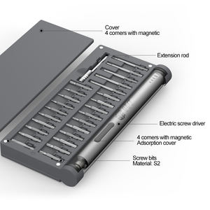 Borbest — <span class=keywords><strong>Mini</strong></span> tournevis électrique <span class=keywords><strong>sans</strong></span> <span class=keywords><strong>fil</strong></span>, Kit de tournevis et accessoires, avec lumière LED, Rechargeable, pour téléphone portable, lunettes d'ordinateur - Product Image 2