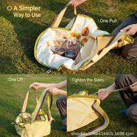 Jeu d'échecs volant double usage Mydays, imperméable, pour l'extérieur, sac fourre-tout rond de 100 cm et tapis de pique-nique pour le camping et les voyages