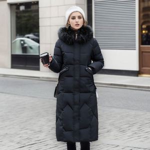 Vestes d'hiver pour filles à capuche et col en fourrure, taille moyenne-longue, saison hiver 2018 - Product Image 3