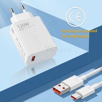 Chargeur mural USB Type C GaN 120W PD UE, accessoires mobiles rapides pour Xiaomi Android, chargeurs pour téléphone portable