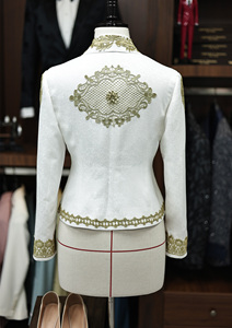 Costume d'été sur mesure de style professionnel pour femme, grande taille, simple boutonnage, plissé devant, fermeture éclair étanche – Vente directe usine - Product Image 2