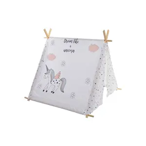 Tipi en coton et bois 110x110x106 Licorne - Product Image 5