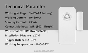 Hệ thống báo động cảm biến cửa sổ và cửa ra vào không dây Wi-Fi Zigbee tùy chỉnh OEM/ODM PGST cho thiết kế thương hiệu bán buôn - Product Image 6