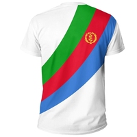 Ropa de moda tradicional de Eritrea, camisetas para hombre con tela de bandera de Eritrea, camiseta de poliéster, ropa con logotipo personalizado/Nombre/texto