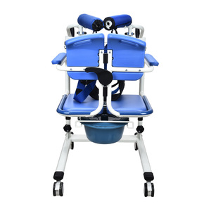 Máquina de transferencia para personas mayores con ajuste de altura de 7 velocidades, equipo de rehabilitación de color azul para asistencia de movilidad junto a la cama - Product Image 4
