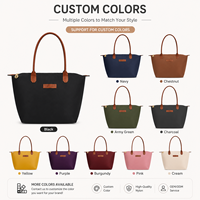 Sac fourre-tout en nylon imperméable pour femme, sac à main léger à bandoulière avec fermeture éclair, élégant, durable, pour usage quotidien, personnalisable avec logo OEM