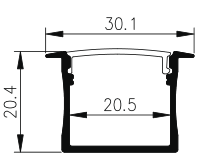 Profilé en aluminium 6063-T5 pour bandes LED, décorations, service de découpe LS-098