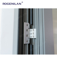 Puerta de Entrada de Vidrio de Doble Capa de Estilo Moderno Personalizada Rogenilan, Puerta Abatible con Marco de Aluminio para Uso Interior en Hogares