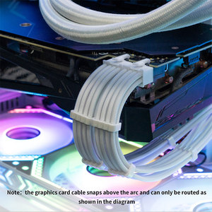 Cable de Extensión de 24 Pines para Placa Base ATX, 4+4 Pines para CPU, 6+2 Pines para GPU, con Funda, 300 mm, Kit de Cables para Fuente de Alimentación - Product Image 3