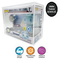 2 PACK POP ACRYLIC CASE for clear POP VINYL COLLECTIBLE FIGURES