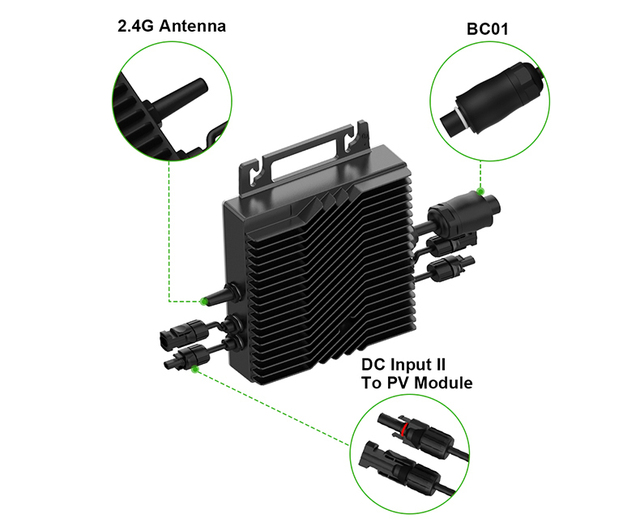 On Grid Solar Inverter With Limiter Micro 600W 800W Plug and Play Balcony Micro Converter