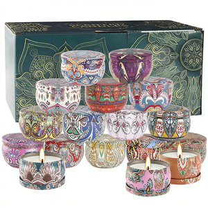 Heat Resistant <b>Candle</b> Fragrance Jars Luxury Empty Containers With Lids And Boxes For Wax Filling Sample Evaluation Program - Product Image 1