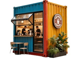 HangKangCM – Kiosque mobile en acier coloré certifié CE UE pour café, centre commercial, usage commercial, vente ambulante - Product Image 1