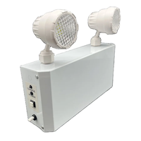 Lampe de secours LED à double tête avec boîtier en acier, autonomie de 30 minutes, pour l'Amérique du Nord, alimentation de secours incendie