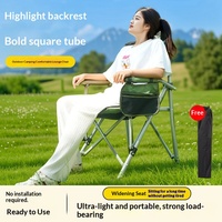 Chaise pliante confortable pour camping en plein air, structure en acier, tissu Oxford, ultra-légère, portable, sans assemblage, vente en gros