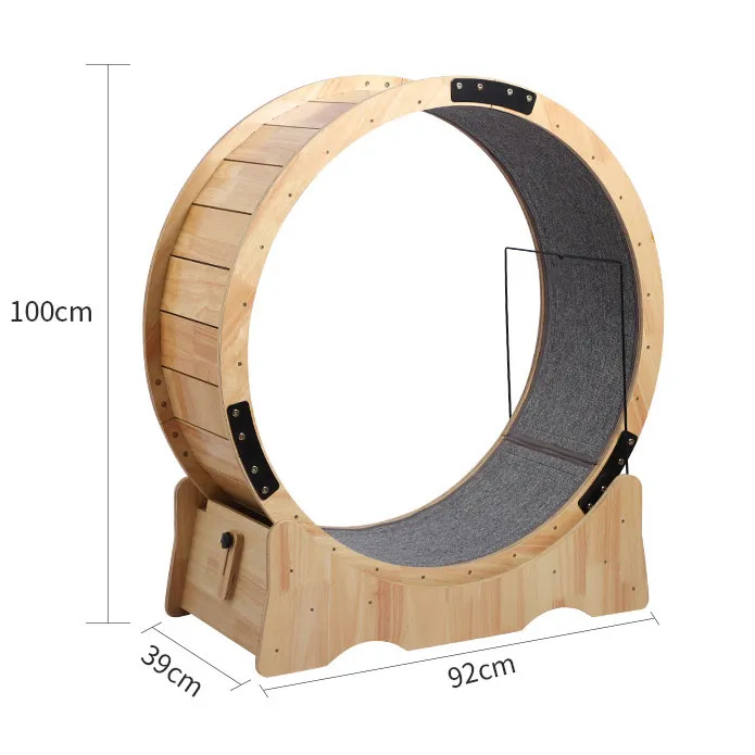 새로운 디자인 고양이 달리기를 위한 순수한 목제 애완 동물 고양이 장난감 애완 동물 바퀴 디딜방아 장난감