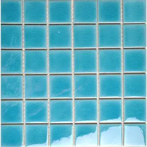 亚洲浅蓝色冰裂水池底板墙马赛克瓷砖出售
