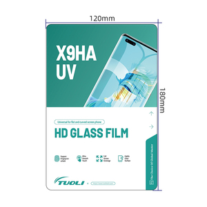 Film de protection d'écran incurvé incassable avec logo personnalisé, 3D Nano 9H HD UV, film de protection d'écran en verre électro-plaqué pour les magasins de réparation mobiles - Product Image 1