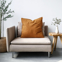 Housse de coussin de canapé et taie d'oreiller en lin 100% français tissé, couleur unie, de luxe, biologique, sur mesure, pour la maison, l'hôpital et l'hôtel, vente en gros