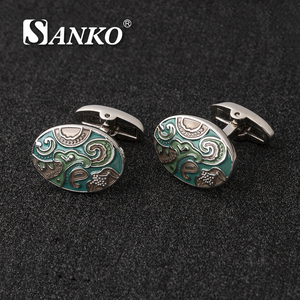 Mancuernillas <span class=keywords><strong>de</strong></span> <span class=keywords><strong>Camisa</strong></span> Francesas <span class=keywords><strong>de</strong></span> Moda SANKO, <span class=keywords><strong>de</strong></span> Latón Metálico Esmaltado, para Camisas Casuales y <span class=keywords><strong>de</strong></span> Negocios para Hombre - Product Image 1