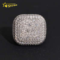 Nuovi Arrivi: Anello da Uomo di Lusso in Argento Massiccio S925 con Moissanite VVS Iced Out, Design Hip Hop con Incastonatura Invertita, Gioiello da Uomo