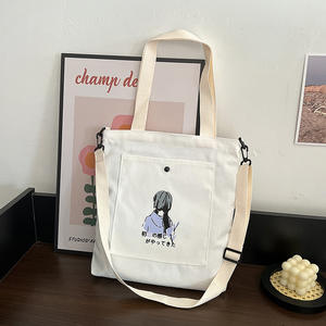 Лидер продаж, экологически чистые прочные и переработанные 100% холщовые сумки из натурального хлопка с черным принтом - Product Image 6