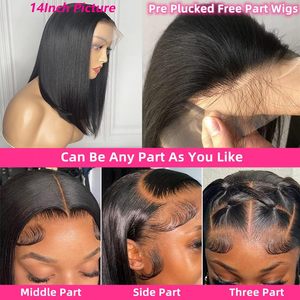 วิกผมบ๊อบแบบ HD Lace Frontal ขนาด 13x4  วิกผมบ๊อบสั้นตรง ทำจากผมมนุษย์แท้ 100%  ไม่ผ่านการแปรรูป สำหรับร้านเสริมสวยมืออาชีพ - Product Image 5