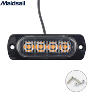 Feu latéral de camion ultra-mince, toujours allumé, 4 LED, feu de signalisation, feu d'avertissement, clignotant