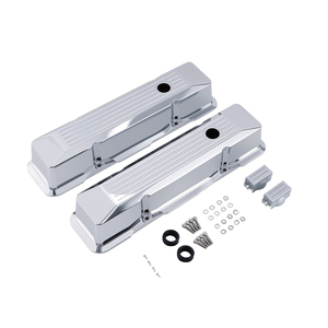 Bóng xay nhôm lõm van bao gồm vách ngăn Chrome cho 1958-86 khối nhỏ Chevy SBC 283 305 327 <span class=keywords><strong>350</strong></span> cổ điển Phụ tùng xe hơi - Product Image 1