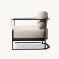 Sofá de aluminio recién llegado de MÁLAGA, conjunto de muebles de exterior, muebles de jardín de Metal de lujo contemporáneo, sillón de gama alta