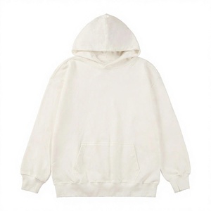 เสื้อสเวตเชิ้ตมีฮู้ดสีน้ำเงินกรมท่าสำหรับผู้ชาย สีพื้น ผ้าถัก สวมใส่สบายทรงโอเวอร์ไซส์ เหมาะสำหรับฤดูใบไม้ร่วง - Product Image 2