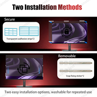 2-weg anti-spionage privacyfilter, verwijderbaar, anti-kras, blauwlichtfilter voor Lenovo/HP/Dell/Asus desktopmonitoren