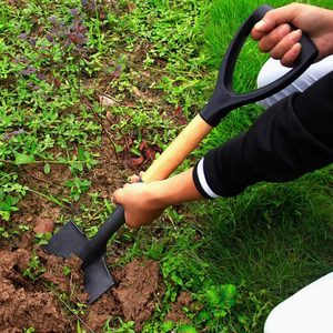 Pelle à main ergonomique avec poignée en D, lame de 20 cm en acier inoxydable pour le bricolage, le creusement de terre, la plantation d'arbres et le déneigement - Product Image 4