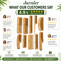 Brosse à cheveux en bambou naturel Jarnier, brosse à ventes pour masser le cuir chevelu, démêler les cheveux bouclés, peigne pour cheveux humides et secs avec logo