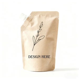 China Supply Eco Friendly <b>Printed</b> <b>Packaging</b> Custom Biodegradable Recyclable Liquid Kraft Paper Spout Pouch With Spout Top - Product Image 1