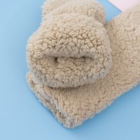 Chaussettes de nuit douces et moelleuses, antidérapantes, mi-mollet, tissées, épaisses, chaudes pour l'hiver, avec grip
